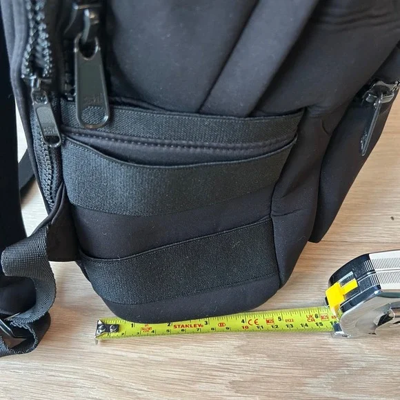 Dagne Dover Large Dakota Neoprene Backpack Onyx Black Large Travel Laptop Bag - Picture 6 of 16